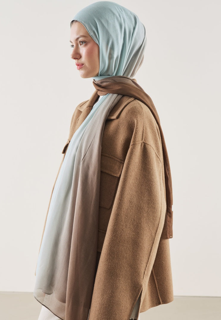 DEGRADE PATTERN RAMI HIJAB BROWN