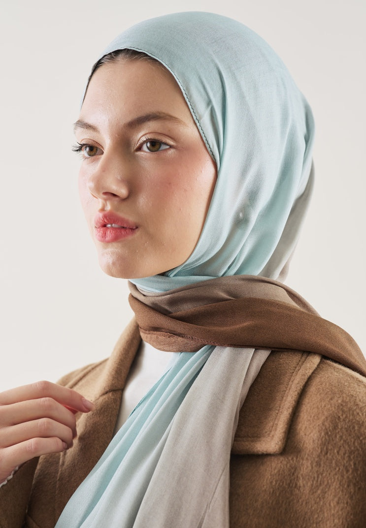 DEGRADE PATTERN RAMI HIJAB BROWN