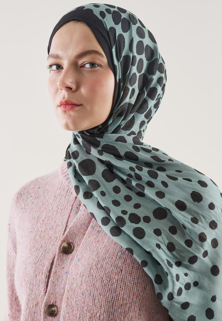 POLKA DOTS PATTERN RAMI HIJAB OCEAN