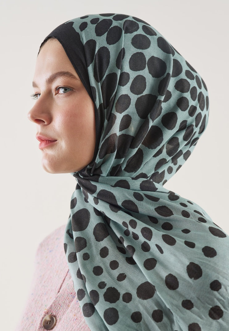 POLKA DOTS PATTERN RAMI HIJAB OCEAN