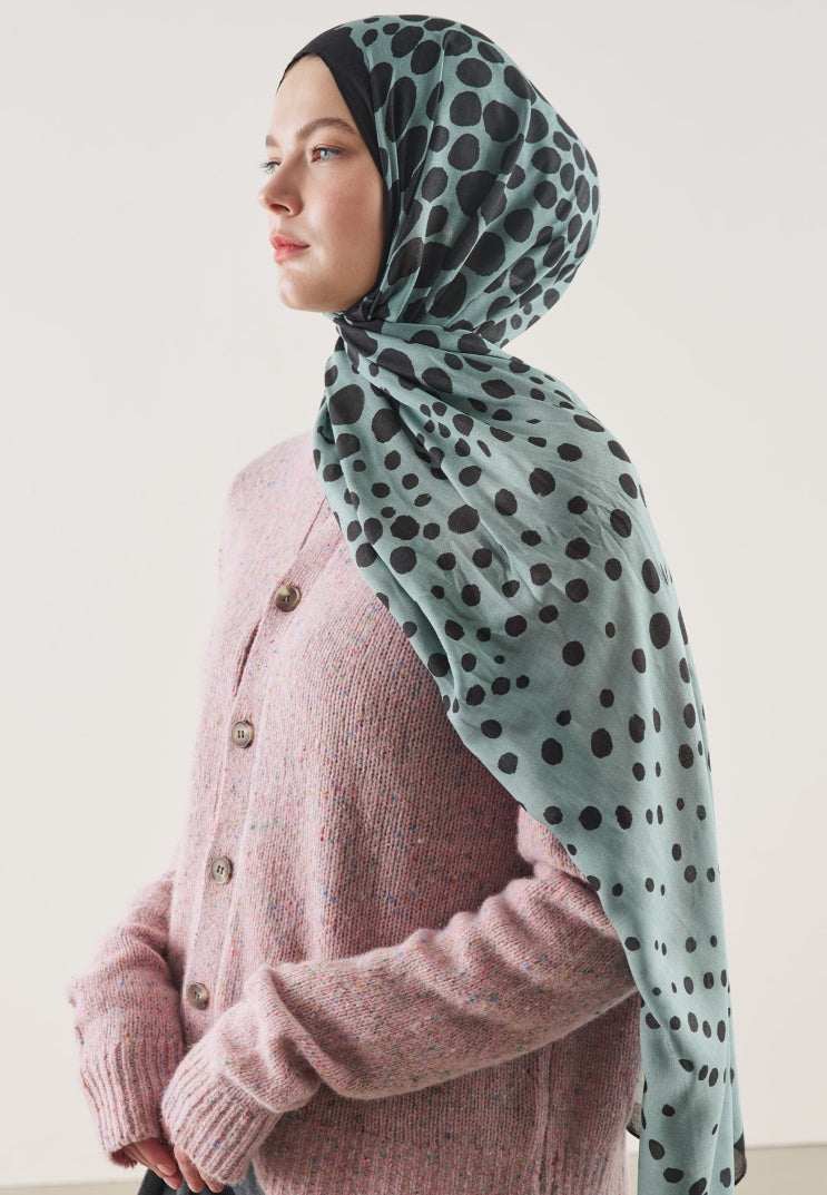 POLKA DOTS PATTERN RAMI HIJAB OCEAN