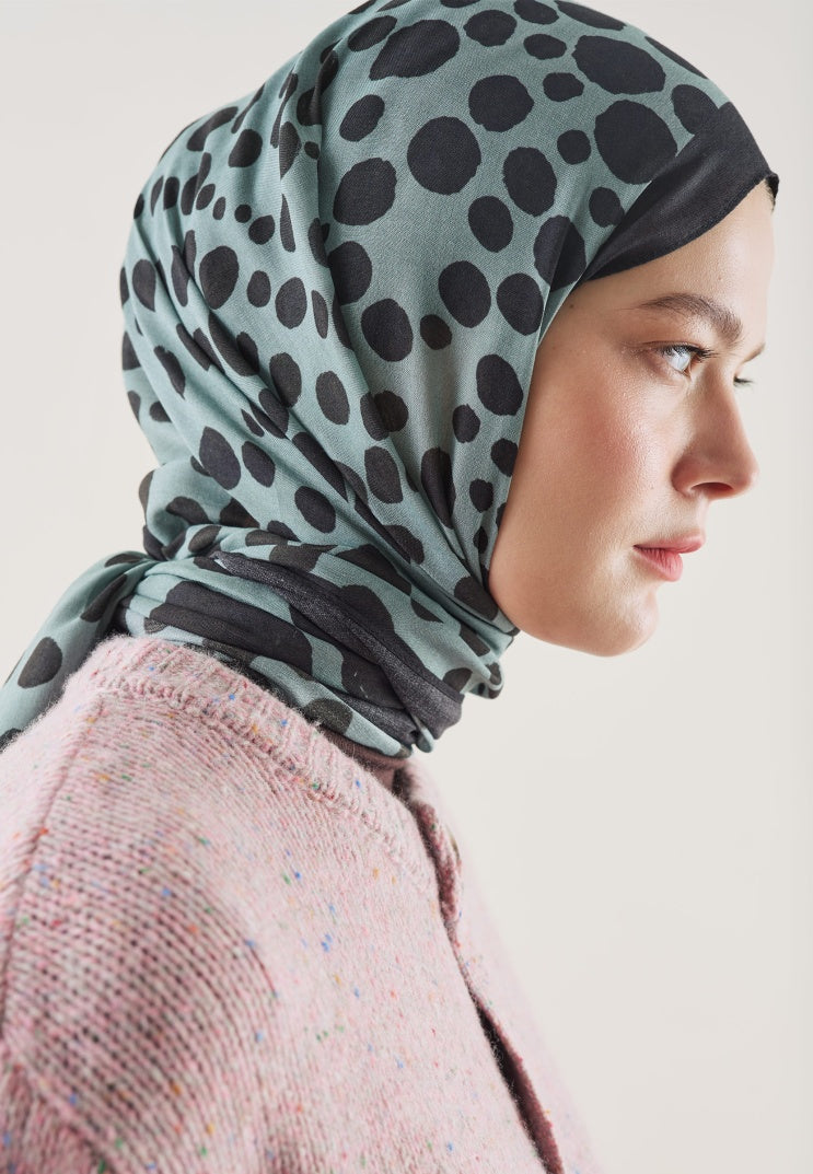 POLKA DOTS PATTERN RAMI HIJAB OCEAN