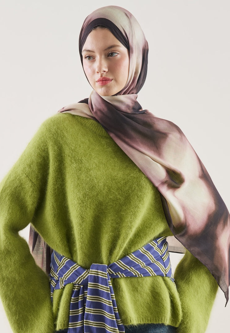 FLORAL BATIK PATTERN RAMI HIJAB TREE BARK