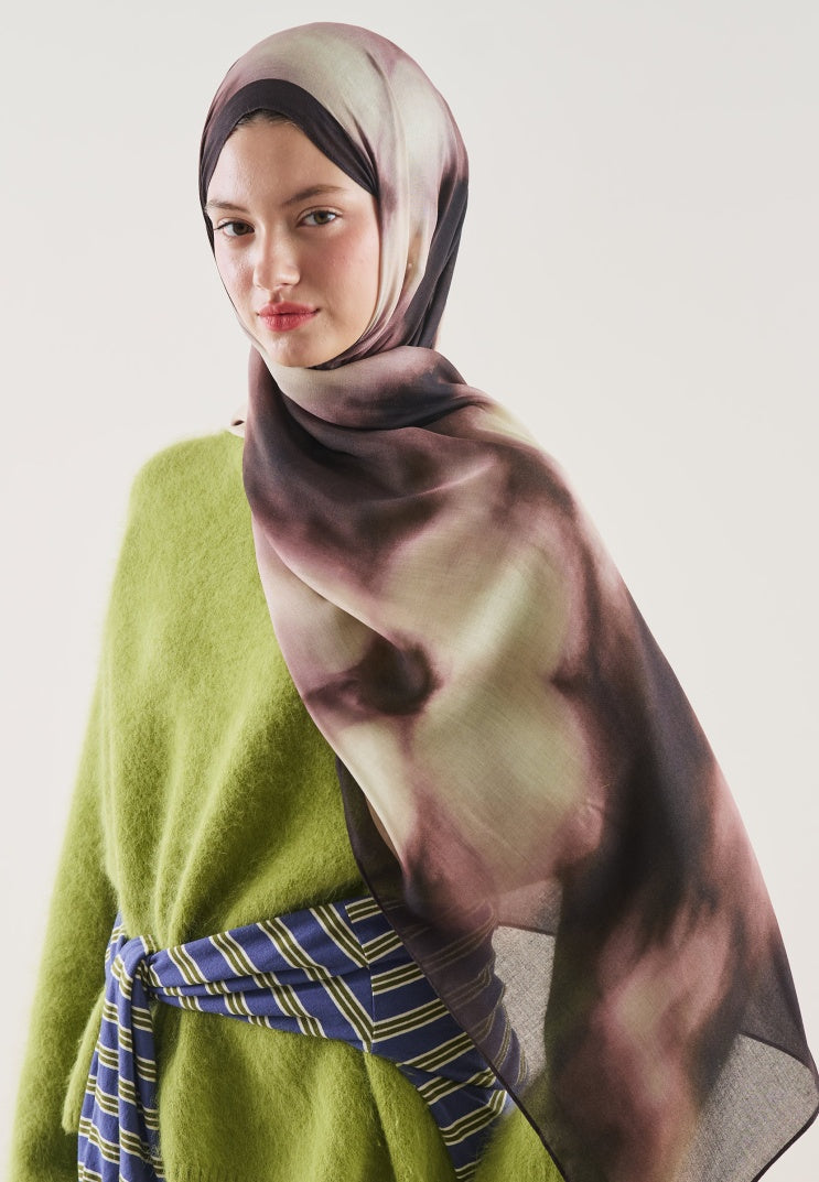 FLORAL BATIK PATTERN RAMI HIJAB TREE BARK