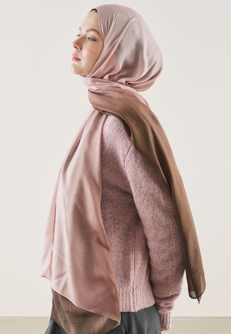 DEGRADE PATTERN RAMI HIJAB BROWN
