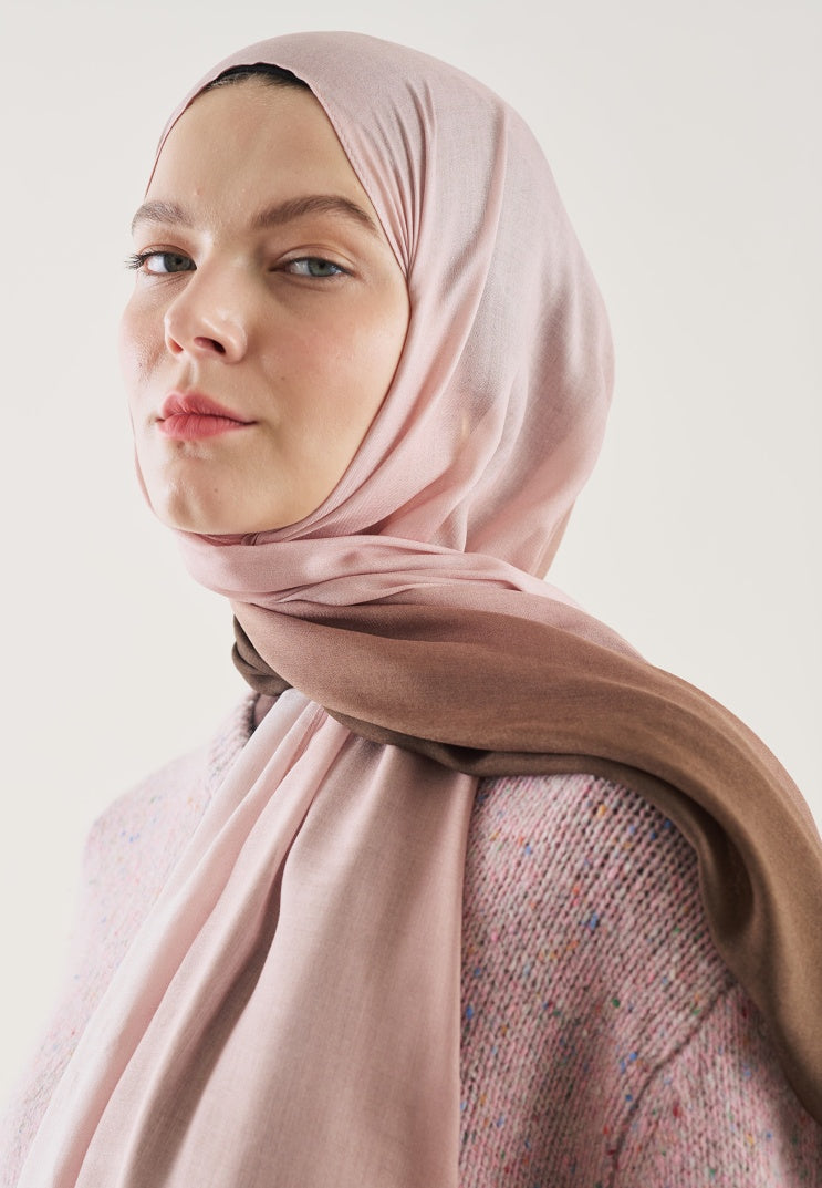 DEGRADE PATTERN RAMI HIJAB BROWN