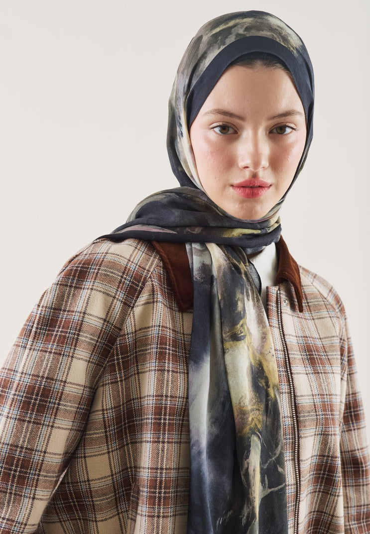 PURE ABSTRACT PATTERN RAMI HIJAB BLACK