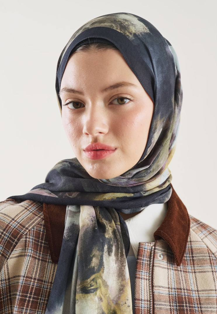 PURE ABSTRACT PATTERN RAMI HIJAB BLACK