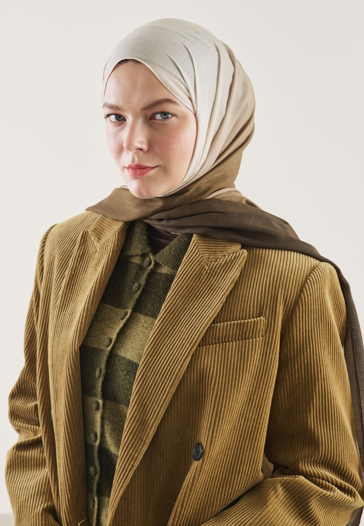 DEGRADE PATTERN RAMI HIJAB BROWN