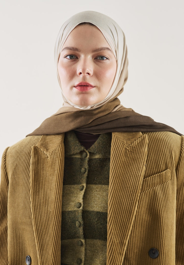 DEGRADE PATTERN RAMI HIJAB BROWN