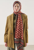POLKA DOTS PATTERN RAMI HIJAB BRICK