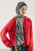 WILD ZEBRA PATTERN RAMI HIJAB BLACK