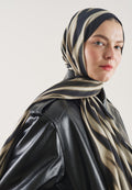 ZEBRA PATTERN RAMI HIJAB BLACK