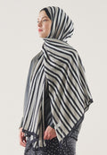 BLOCK STRIPE PATTERN RAMI HIJAB BLACK