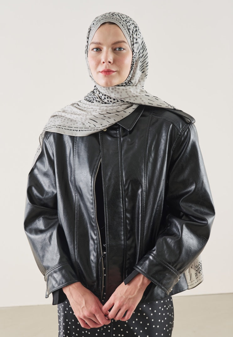 DOT ELEGANCE PATTERN RAMI HIJAB COOL GRAY
