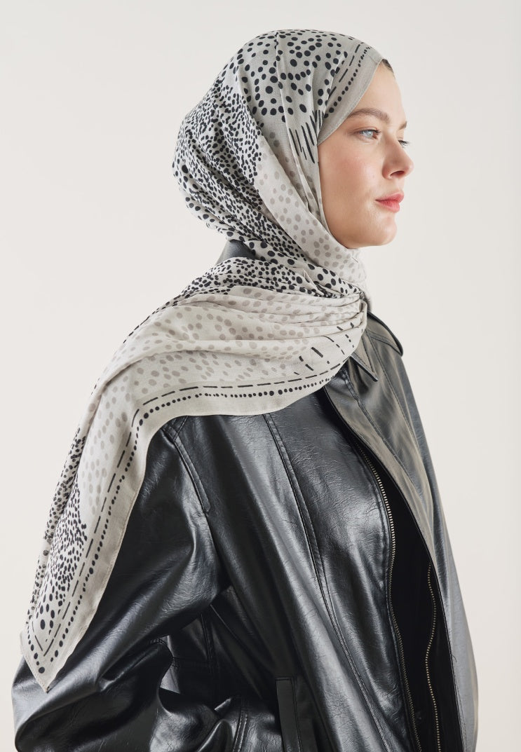 DOT ELEGANCE PATTERN RAMI HIJAB COOL GRAY