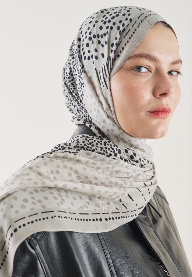 DOT ELEGANCE PATTERN RAMI HIJAB COOL GRAY