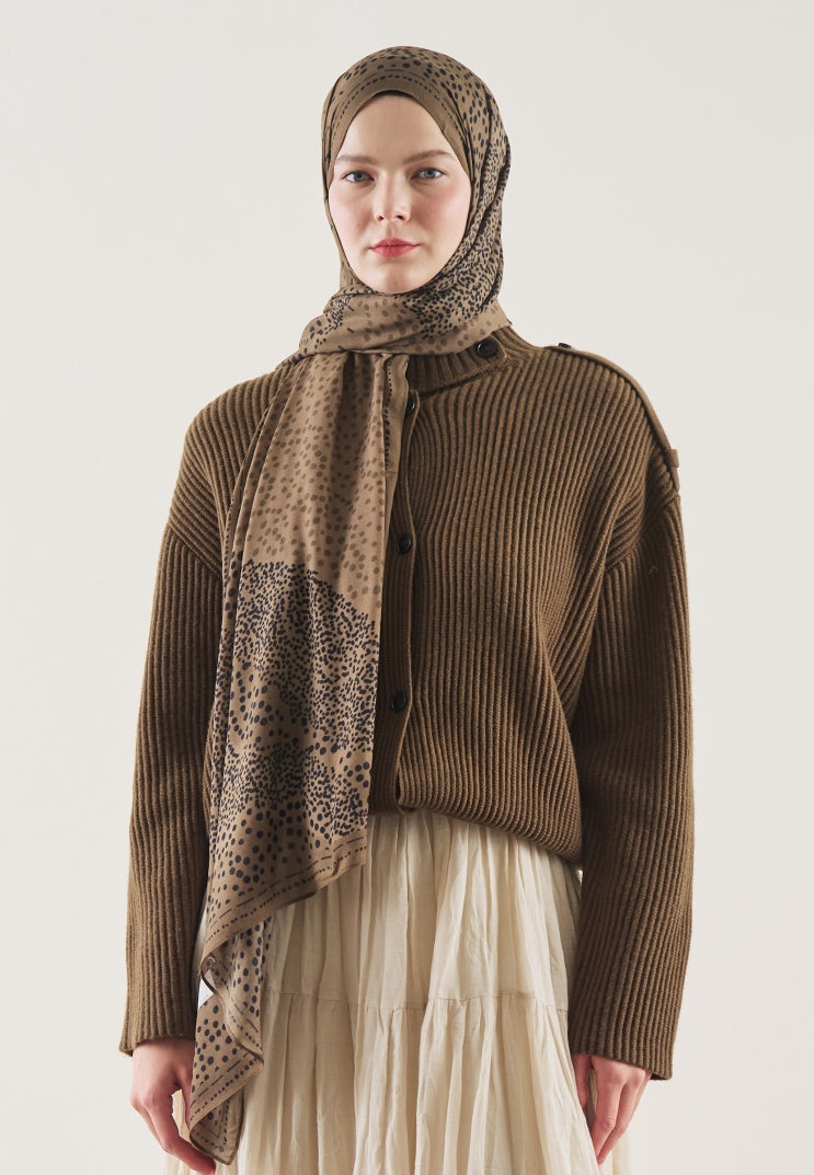 DOT ELEGANCE PATTERN RAMI HIJAB CHOCOLATE COFFEE