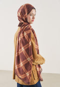 PLAID PATTERN RAMI HIJAB BRICK