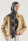 PLAID PATTERN RAMI HIJAB MINK