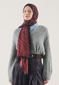 POLKA DOTS PATTERN RAMI HIJAB BURGUNDY