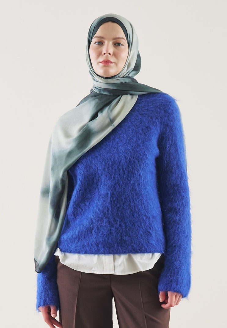 FLORAL BATIK PATTERN RAMI HIJAB SEA FOAM