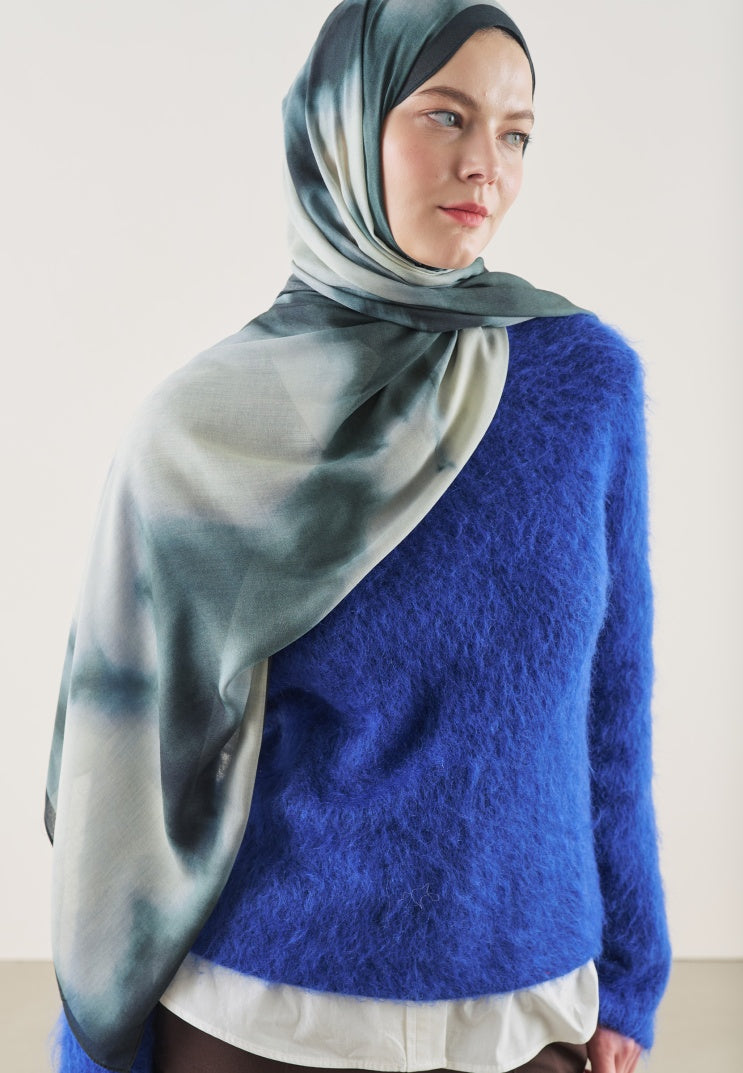 FLORAL BATIK PATTERN RAMI HIJAB SEA FOAM