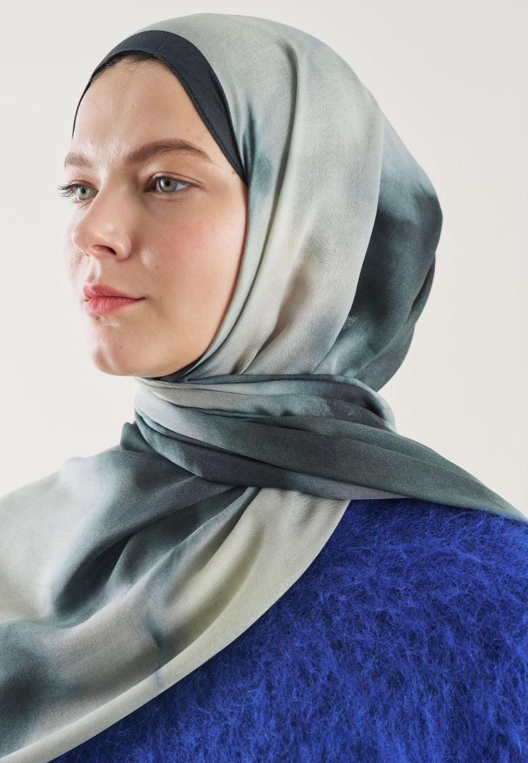 FLORAL BATIK PATTERN RAMI HIJAB SEA FOAM