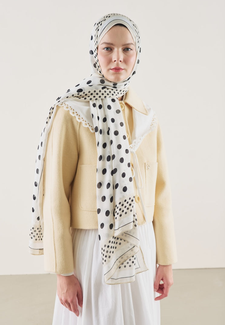 POLKA DOTS PATTERN RAMI HIJAB PEARL