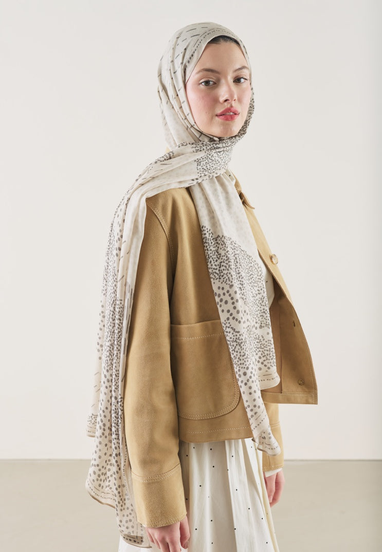 DOT ELEGANCE PATTERN RAMI HIJAB BEIGE