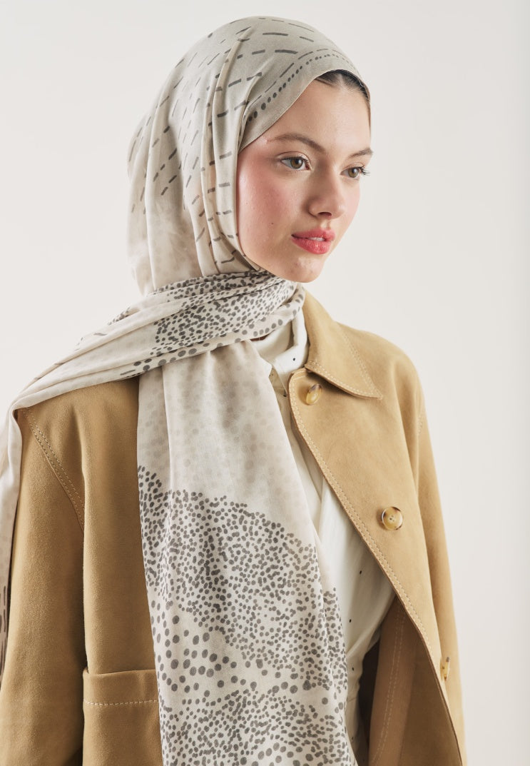 DOT ELEGANCE PATTERN RAMI HIJAB BEIGE