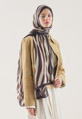 ZEBRA PATTERN RAMI HIJAB BURGUNDY