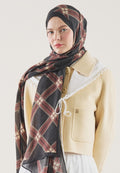 PLAID PATTERN RAMI HIJAB BLACK