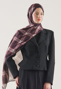 PLAID PATTERN RAMI HIJAB BURGUNDY