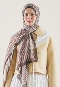 WILD ZEBRA PATTERN RAMI HIJAB DUSTY ROSE
