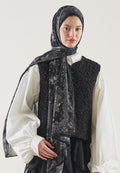 FLORAL LACE PATTERN RAMI HIJAB BLACK