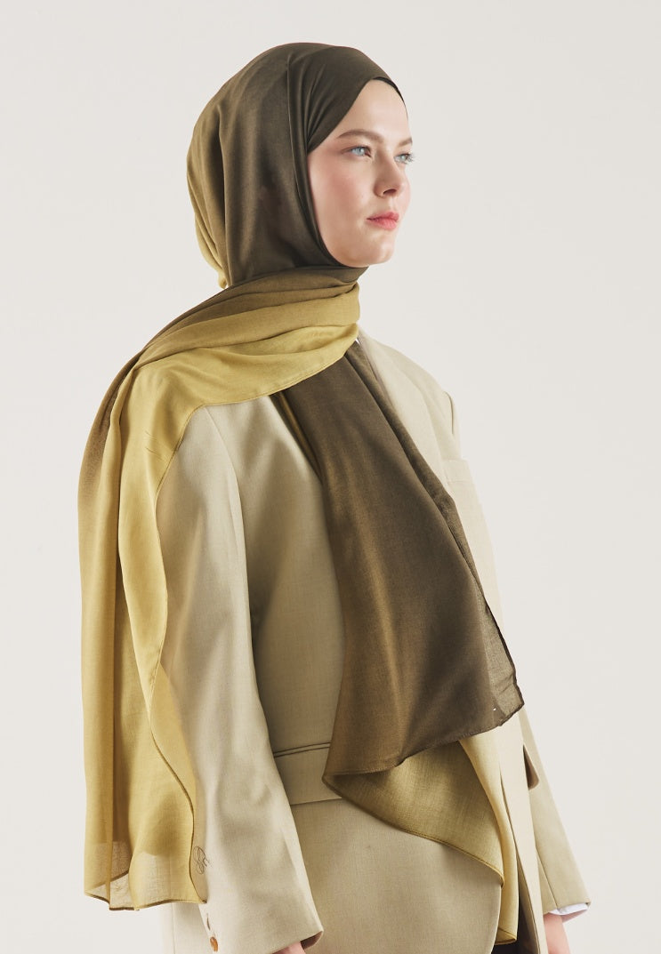 DEGRADE PATTERN RAMI HIJAB KHAKI