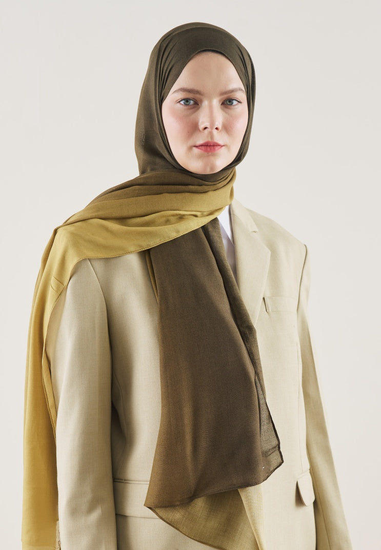 DEGRADE PATTERN RAMI HIJAB KHAKI
