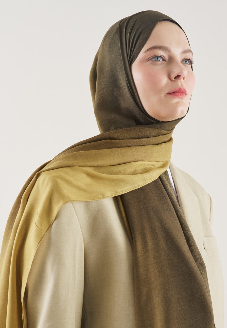 DEGRADE PATTERN RAMI HIJAB KHAKI