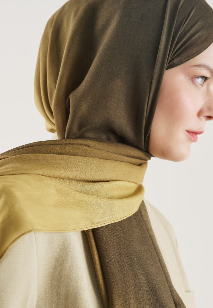 DEGRADE PATTERN RAMI HIJAB KHAKI