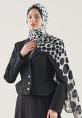 POLKA DOTS PATTERN RAMI HIJAB ECRU