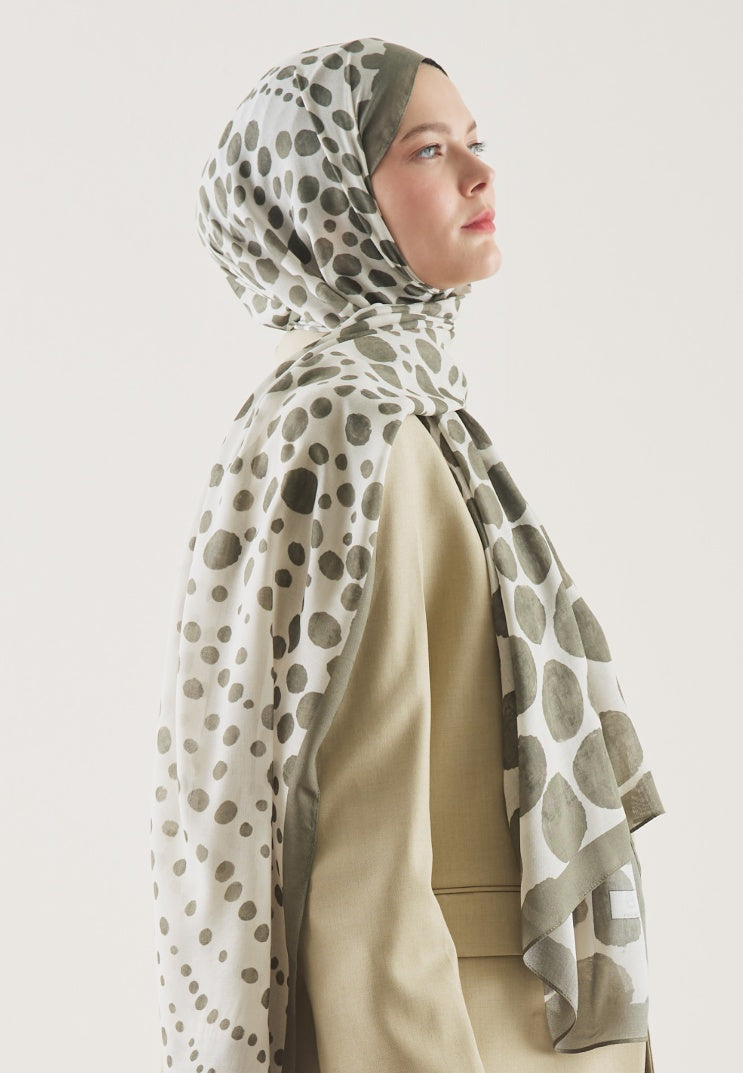 POLKA DOTS PATTERN RAMI HIJAB PISTACHIO