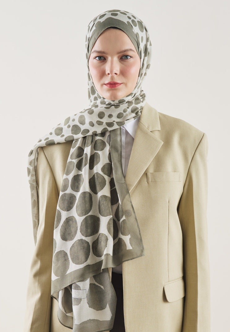 POLKA DOTS PATTERN RAMI HIJAB PISTACHIO