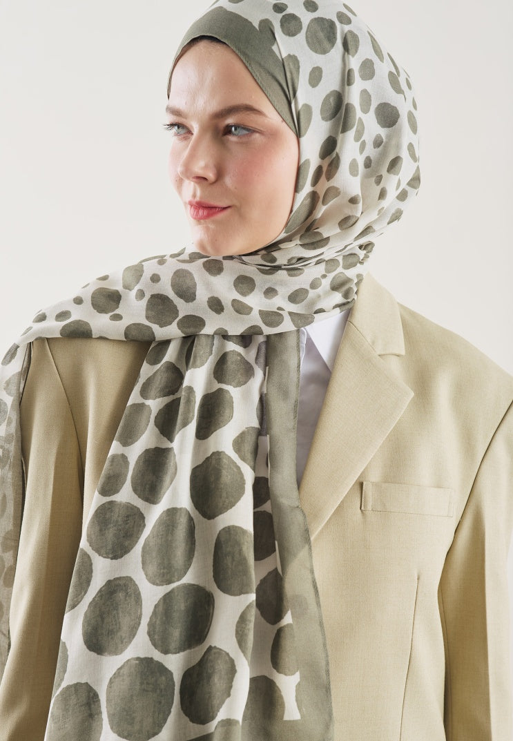 POLKA DOTS PATTERN RAMI HIJAB PISTACHIO