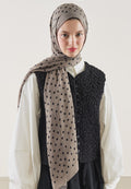SMALL POLKA DOTS PATTERN RAMI HIJAB MINK
