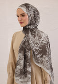 SECRET ELEGANCE PATTERN RAMIE HIJAB BITTER COFFE