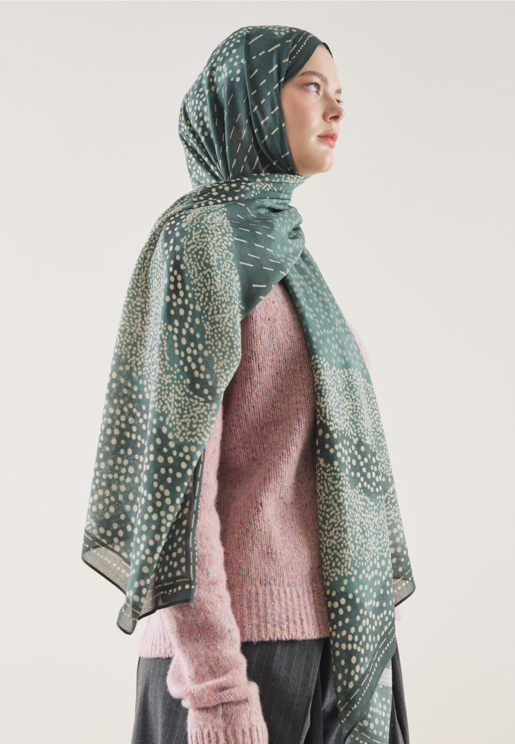 DOT ELEGANCE PATTERN RAMI HIJAB SEA FOAM