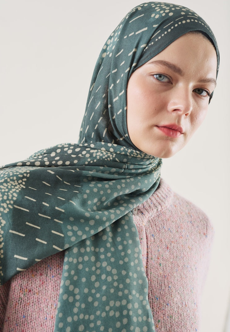 DOT ELEGANCE PATTERN RAMI HIJAB SEA FOAM