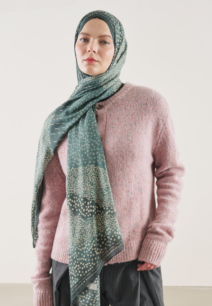 DOT ELEGANCE PATTERN RAMI HIJAB SEA FOAM