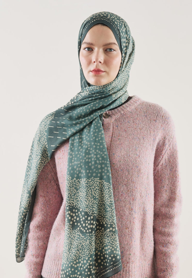 DOT ELEGANCE PATTERN RAMI HIJAB SEA FOAM